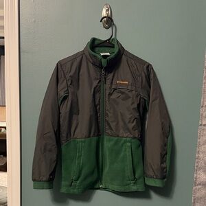 Columbia Kids Two-Tone Green and Gray Puffer Jacket